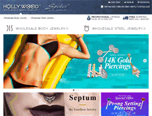 Tablet Screenshot of hollywoodbodyjewelry.com